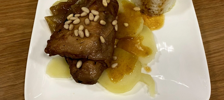 Pollo a la catalana con arroz ( Truco)