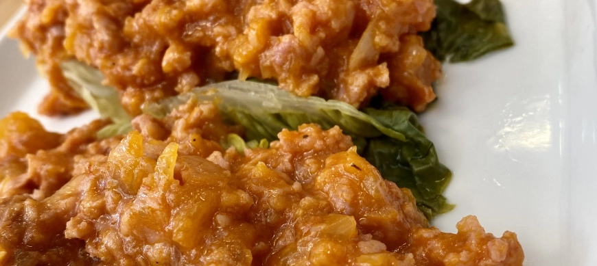 Cogollos de Tudela con carne